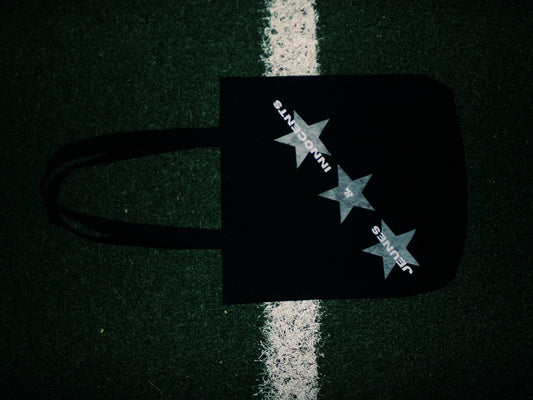 TOTE BAG - THREE STARS - DEEP BLACK